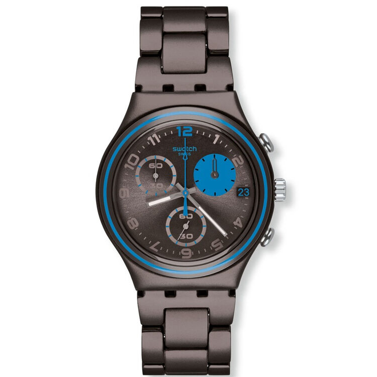 斯沃琪(swatch)手表 金属绅士系列石英男表蓝斑ycm4003ag