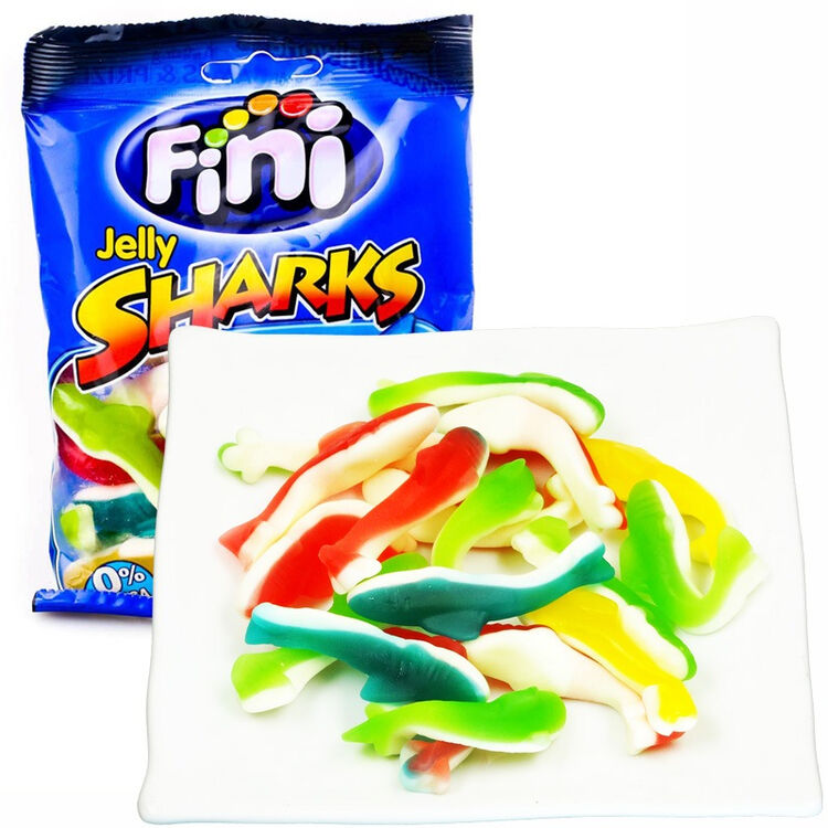 西班牙fini菲尼什锦鲨鱼形橡皮糖100g 自营