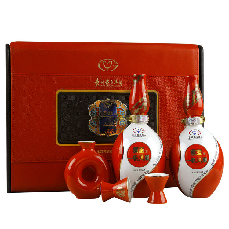 京玉 福星高照 柔雅浓香型白酒 52度500ml*2 瓶礼盒装【图片 价格