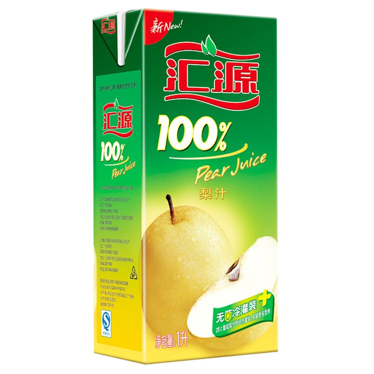 汇源100梨果汁1l盒装