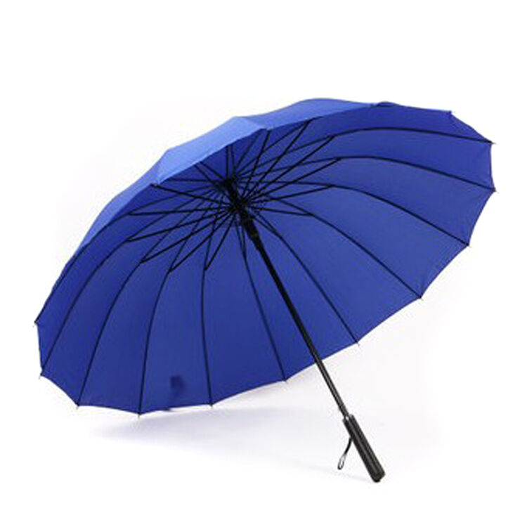 男士伞户外伞双人伞雨伞三人直柄伞24骨伞 16k宝蓝色