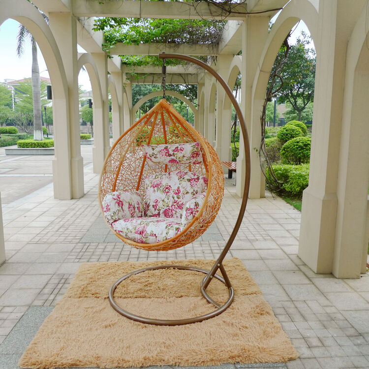 轩航家具 pe仿真藤色藤塑料 藤鸟巢吊篮 母子篮休闲秋千xh-520-11