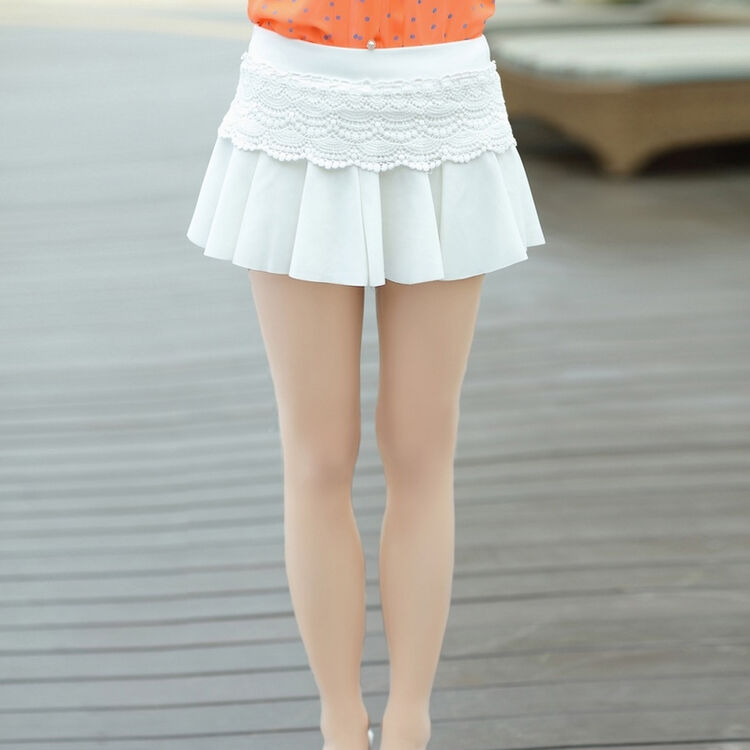 浣衣纱 2014夏装新款气质修身棉裤裙精品半身裙 白色 l