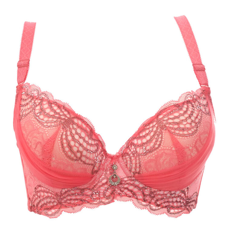 康伊恋夏季新品深v性感柔光粉袋按摩丰胸超聚拢调整型文胸胸罩ow3020