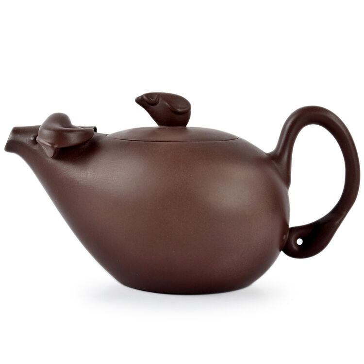 天福茗茶 紫砂薪火相传牛壶 台湾陆羽专业茶道茶具 耕牛造型220cc