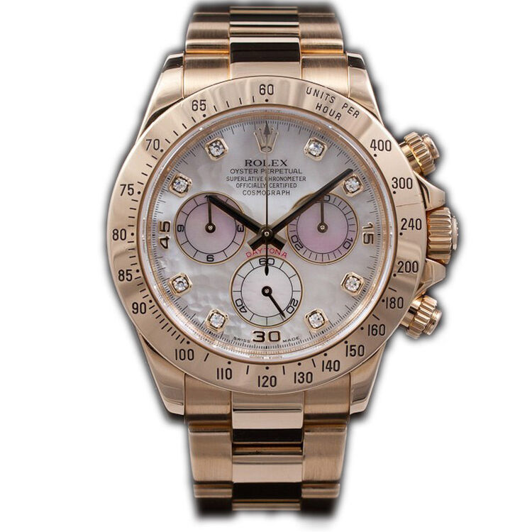 劳力士rolex-迪通拿系列 机械男表116528(白珍珠贝母面)