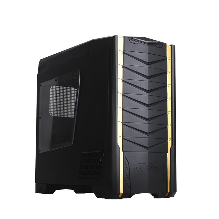 银欣(silverstone)rv03b-w 乌鸦3 黑色侧透版机箱(垂直风道/烟囱散热