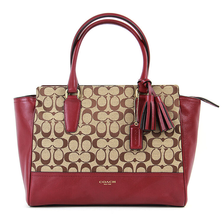 coach蔻驰 女士单肩手提女包 25402 legacy系列 淡红色