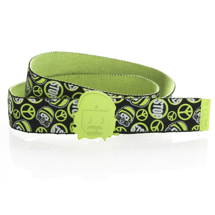 bsx男装皮带04132503 潮che个性印花机织腰带面布坚固耐用 01荧光绿色