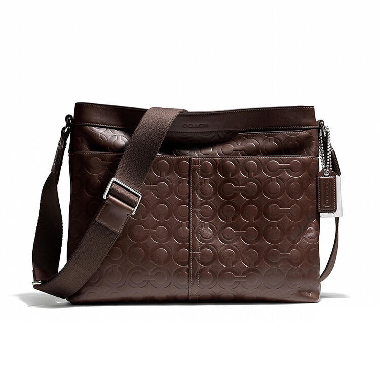 coach蔻驰单肩包 2013秋冬新款欧普图案压花男包 寇驰男款包包 71059