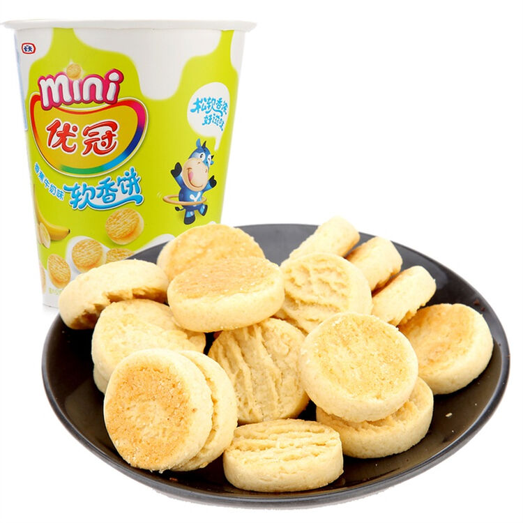 优冠mini香蕉牛奶味软香饼64g