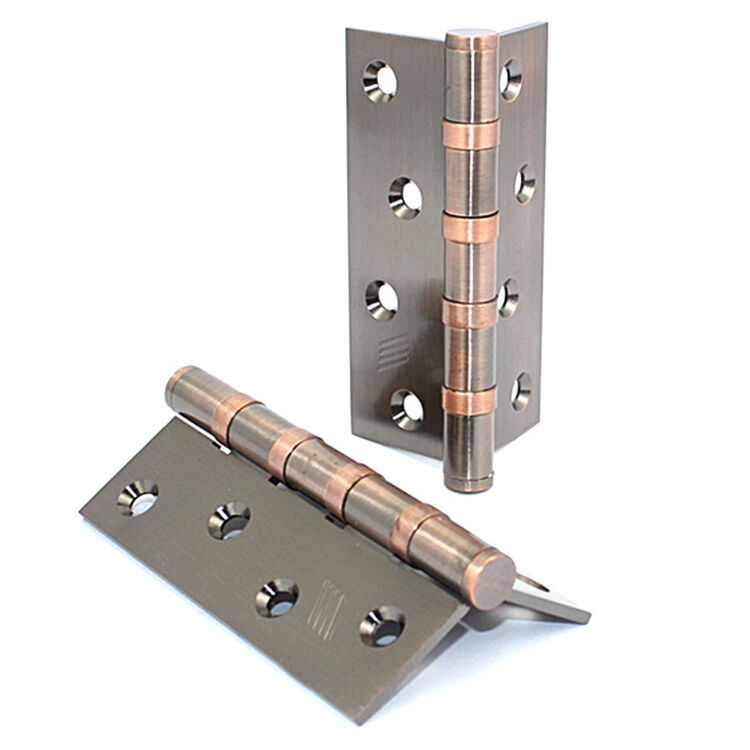 海蒂诗(hettich) 4寸房门大门合页静音轴承合页纯铜开槽合页 古铜色2