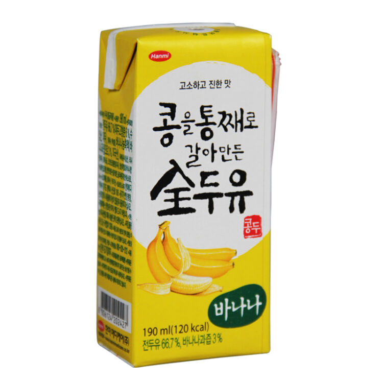 hanmi 韩美香蕉豆奶香蕉牛奶190ml 韩国原装