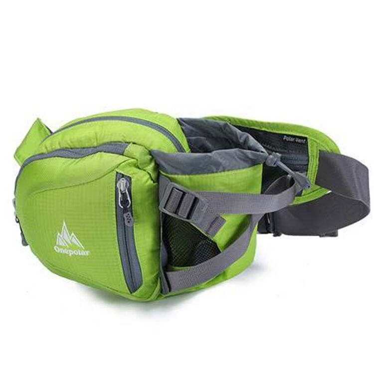 onepolar极地户外腰包多功能挂包登山小包 骑行腰包 果绿