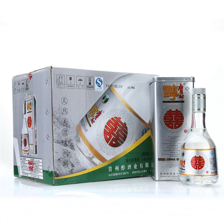 贵州醇铁盒喜贵35度整箱特惠装500ml6瓶