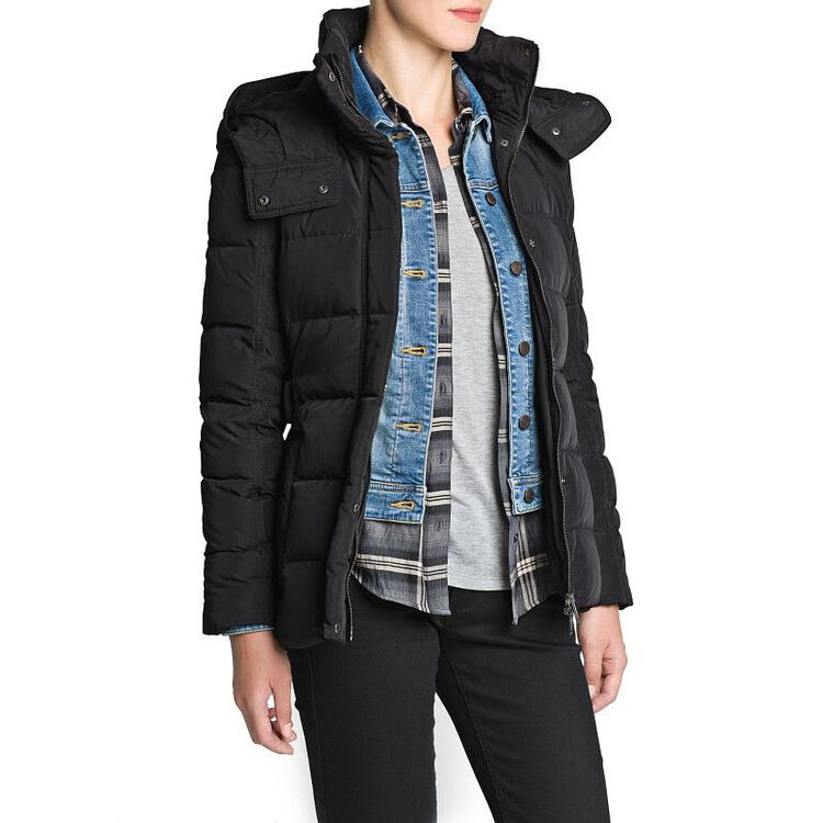 mango2013|腰带羽绒服|13035502 黑色 s