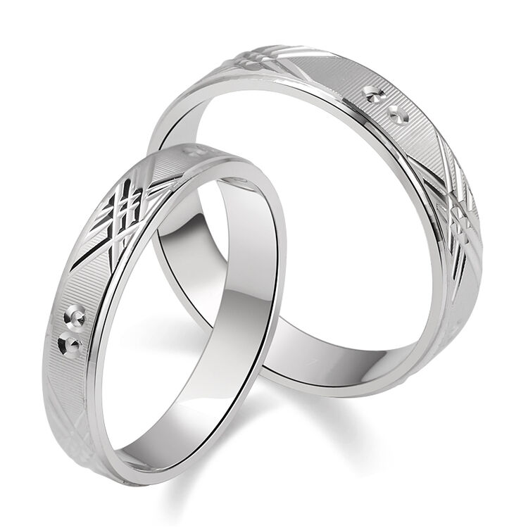 金马珠宝 千足钯金结婚戒指 情侣对戒(爱慕)11h22dj003(一对的价格