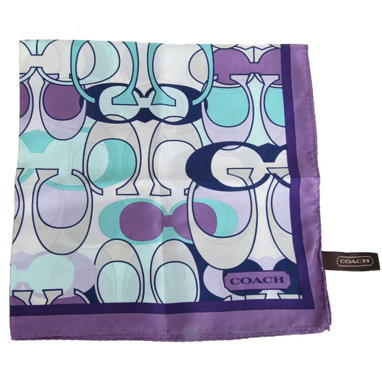 coach 蔻驰女式真丝花色clogo丝巾 97552 mti【图片 价格 品牌 评论】