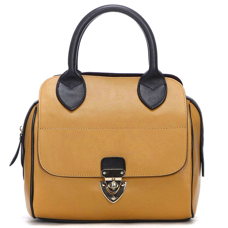 s.t.polo 新款时尚糖果色纳帕牛皮女包ax2581浅杏色