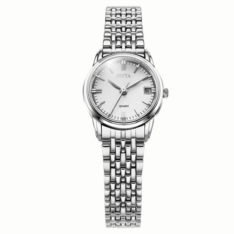fiyta飞亚达 经典系列女士白色石英手表 l256.whw