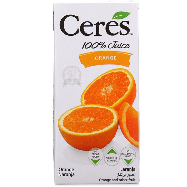 南非ceres西瑞斯100%纯果汁(橙汁)1l*4盒 京东自营