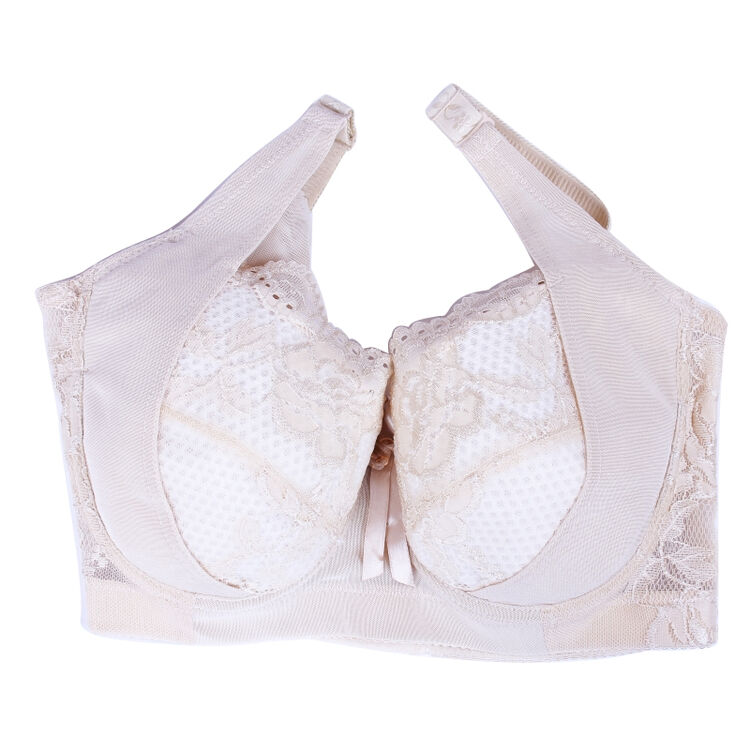魔黛娅 文胸女薄款 全罩杯大码调整型ed罩杯胸罩3391 杏色 40e/90e