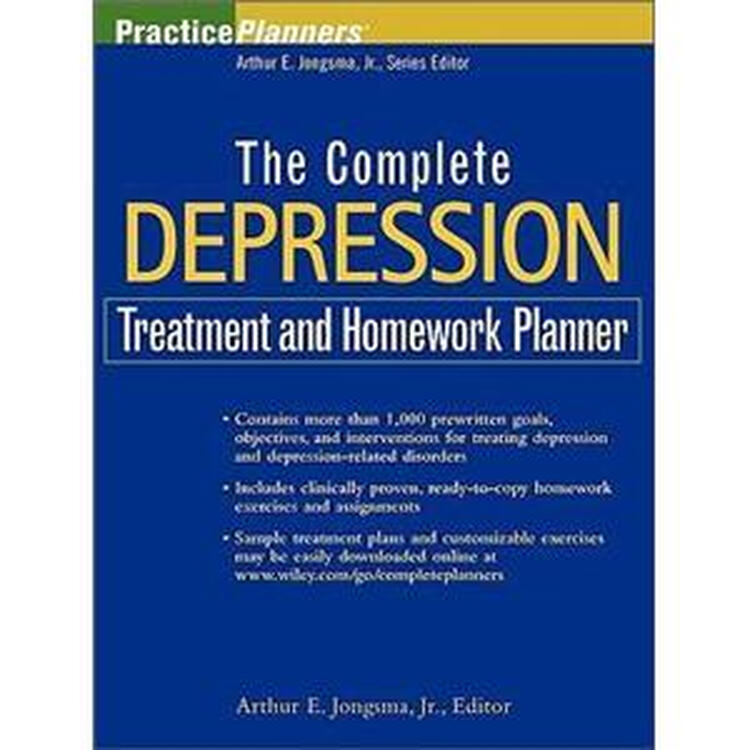 depression treatment and homework planner (practiceplanners)