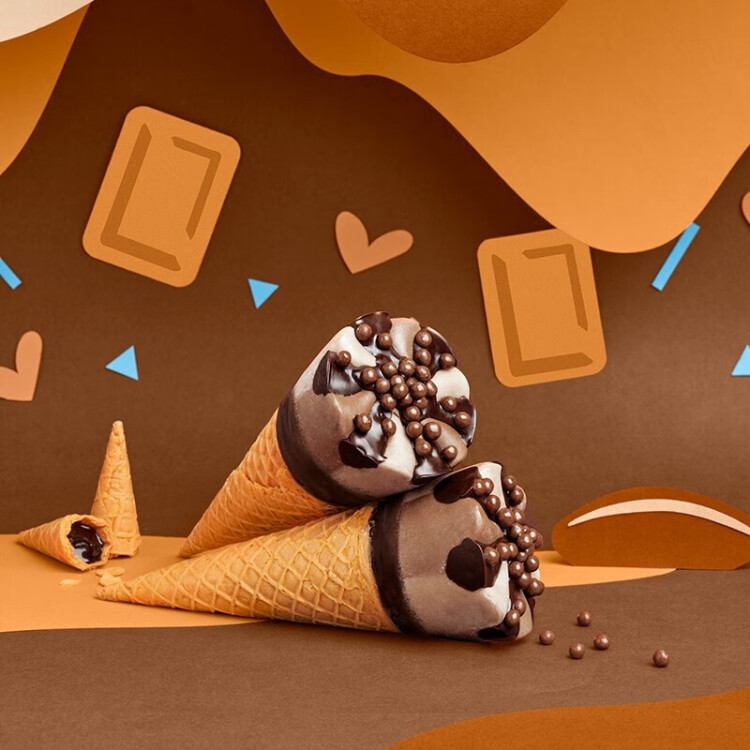 可愛多和路雪 甜筒非常巧克力口味冰淇淋 67g*6支 雪糕 冰激凌