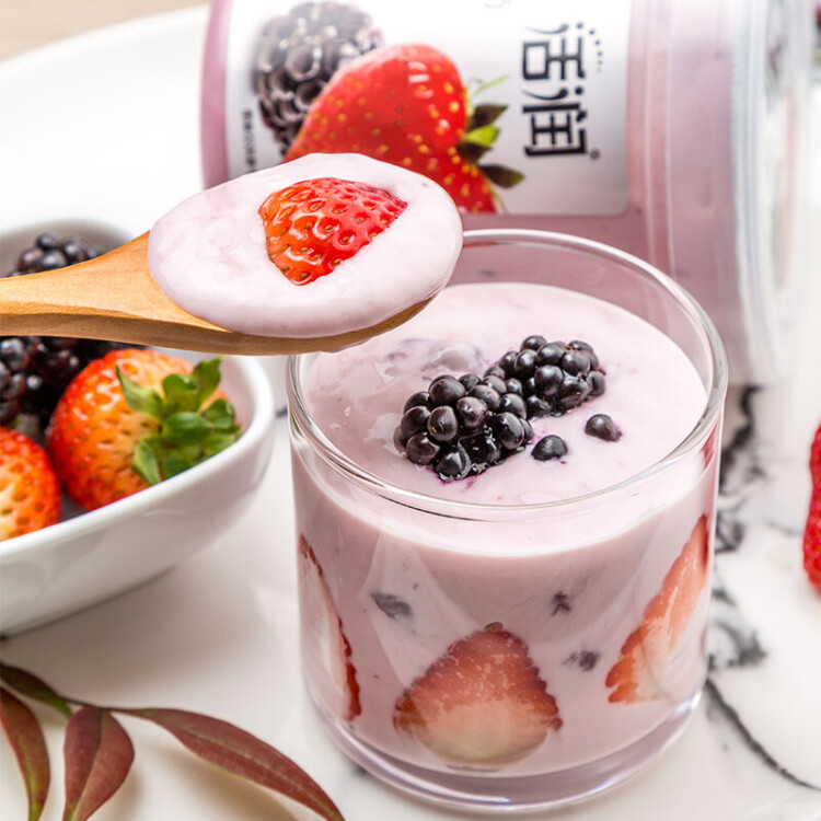 新希望 活润大果粒 草莓+桑葚 370g*2 风味发酵乳酸奶酸牛奶 光明服务菜管家商品 