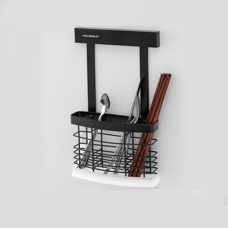 悍高higold免打孔不锈钢厨房置物架壁挂墙上用品收纳刀架调味架锅盖架