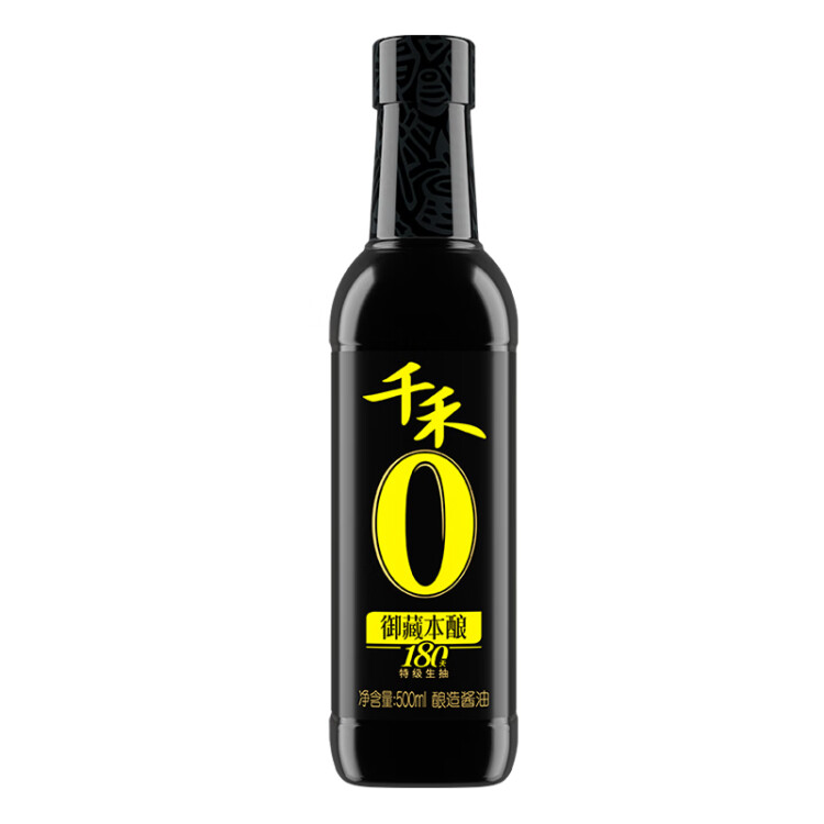 千禾 酱油 御藏本酿180天特级生抽 酿造酱油500mL 不使用添加剂 光明服务菜管家商品 