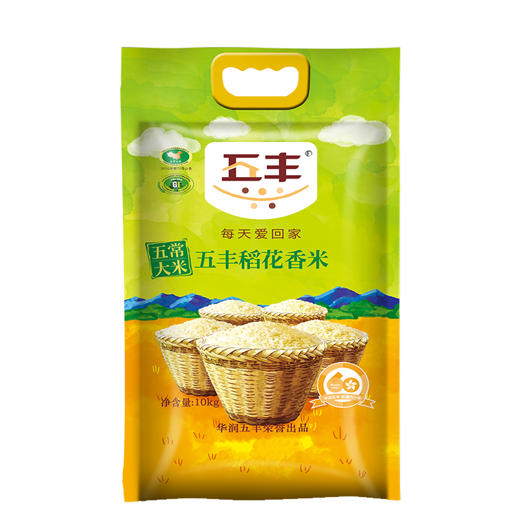 五丰华润 五常大米 10kg  稻花香2号 东北大米10公斤