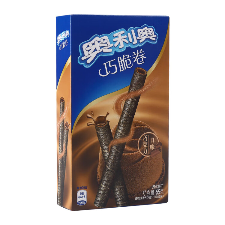 奥利奥（Oreo）可可脆卷 巧克力味  50g 休闲零食 早餐 下午茶 菜管家商品