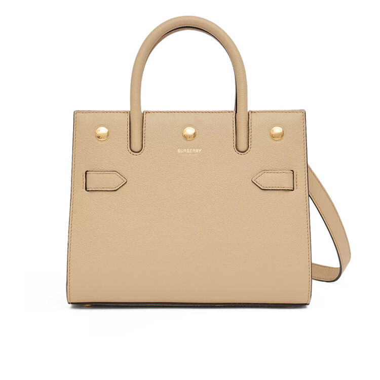 burberry巴宝莉博柏利女包title手提包手拎包单肩包奢侈品包包浅米色