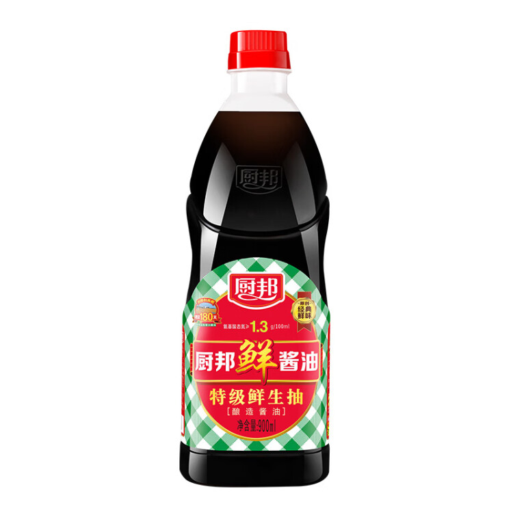 廚邦醬油 經(jīng)典系列 鮮生抽 醬油【特級(jí)醬油】900ml 高鮮醬油 調(diào)味品 菜管家商品