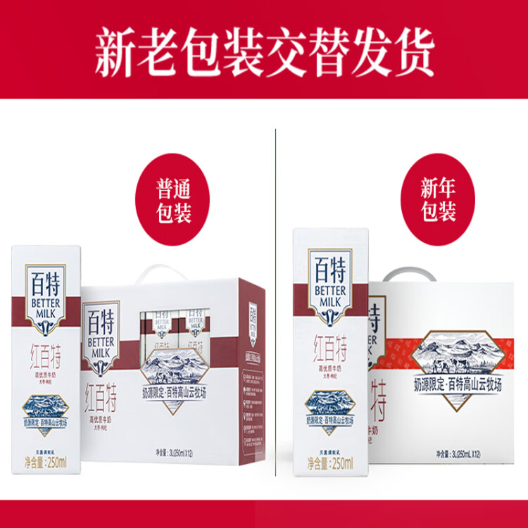 天友 紅百特牛奶250ml*12盒（禮盒裝）紅棗枸杞紅米 營養(yǎng)早餐奶 光明服務菜管家商品