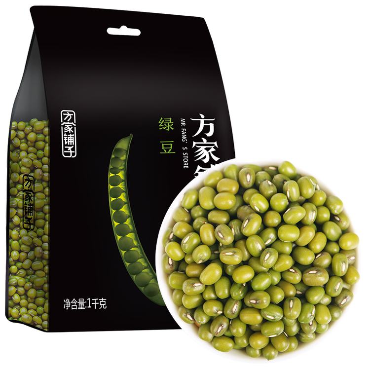 方家铺子中华老字号 绿豆2斤(可发豆芽 打豆浆 五谷杂粮 粗粮) 菜管家商品