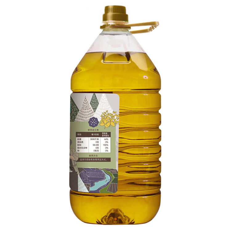 初萃【保真菜籽油】中粮原香菜籽油5L+400mL 低芥酸 非转基因食用油 菜管家商品