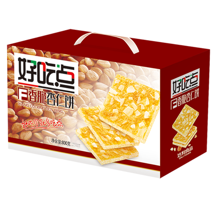 好吃点香脆杏仁饼800g 办公室休闲零食薄脆饼干 独立内包装分享解馋 菜管家商品