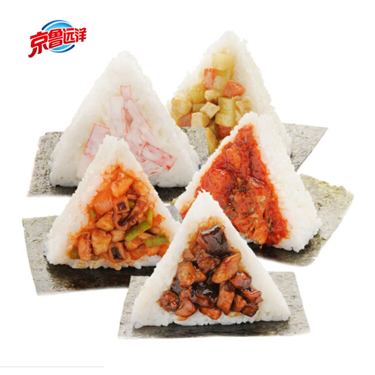 京鲁远洋 国产冷冻饭团组合5种口味500g5枚方便菜海鲜水产儿童早餐寿司 光明服务菜管家商品 