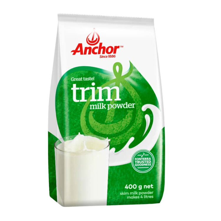 安佳（Anchor）高钙脱脂奶粉 400g袋装  学生成人牛奶粉 新西兰进口奶源早餐冲饮 光明服务菜管家商品 