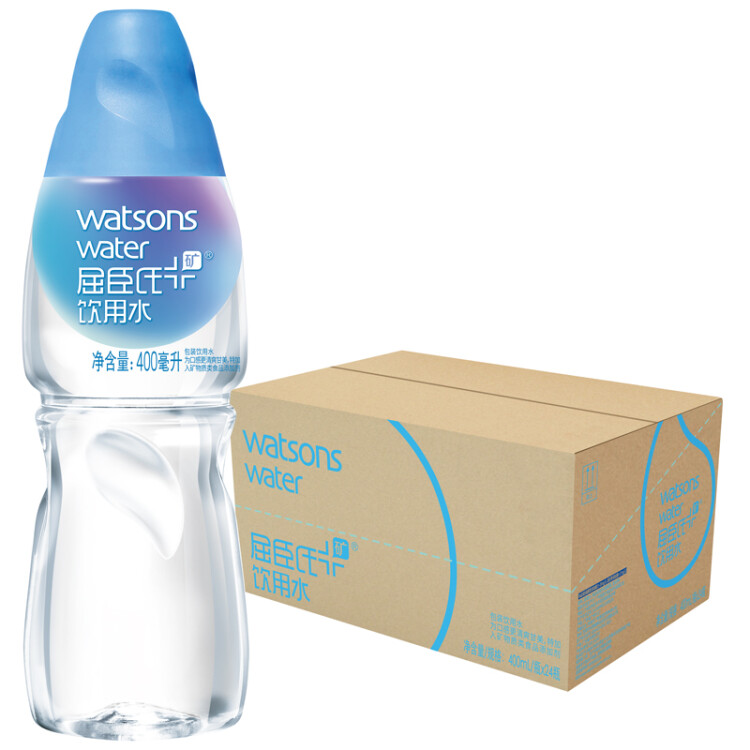 屈臣氏（Watsons） 饮用水百年水品牌旅行聚会必备会议用水便携装 500ml*24瓶 光明服务菜管家商品 