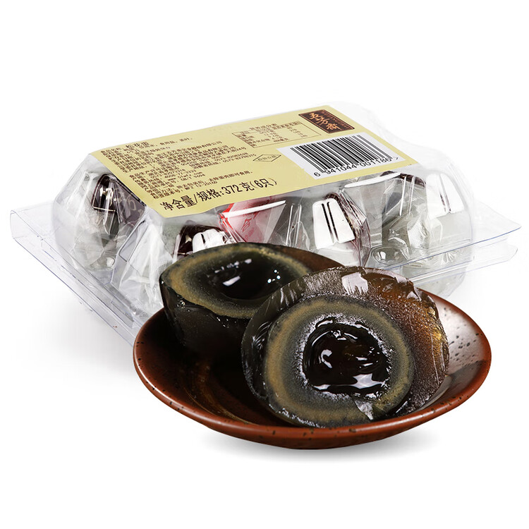 五芳斋松花蛋62g6枚家庭装无铅工艺熟皮蛋早餐伴侣团购礼品