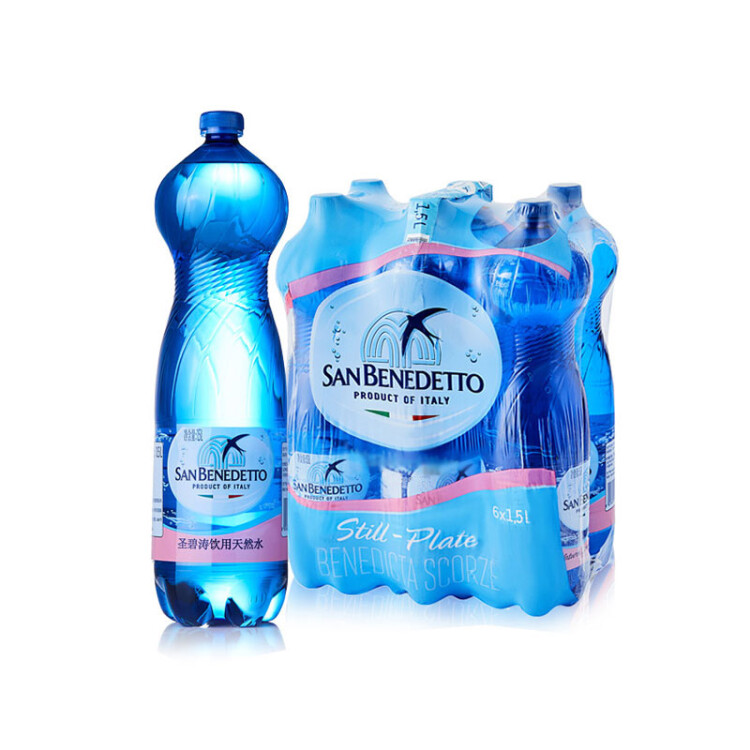 圣碧涛（San Benedetto）意大利进口 饮用天然水 1.5L*6 （新老包装交替发货） 菜管家商品