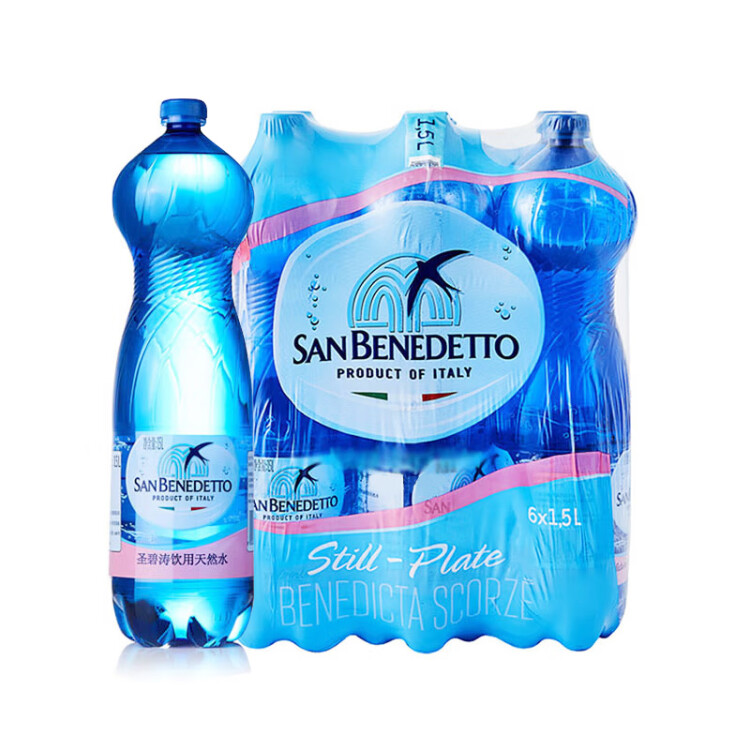 圣碧涛（San Benedetto）意大利进口 饮用天然水 1.5L*6 （新老包装交替发货） 菜管家商品