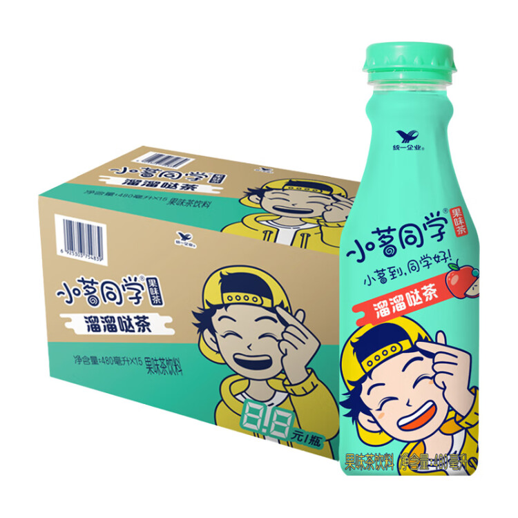 統(tǒng)一 小茗同學愛混茶溜溜噠茶480ml*15瓶整箱裝（新老包裝隨機發(fā)貨） 菜管家商品