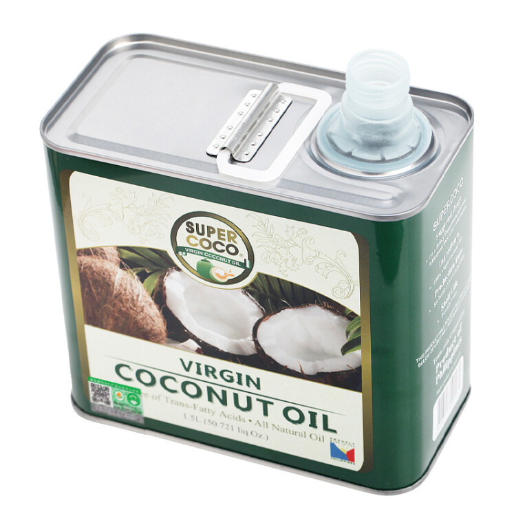 椰来香（SUPERCOCO）菲律宾进口有机天然冷压初榨生酮椰子油送礼 可热炒食用油1.5L  光明服务菜管家商品 