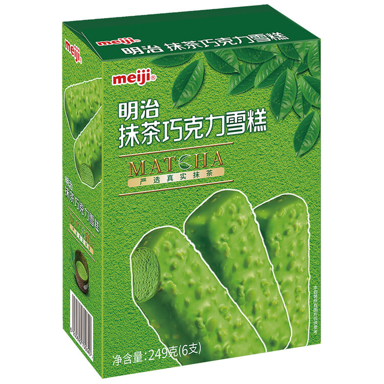 明治meiji抹茶巧克力雪糕415g6支彩盒冰淇淋
