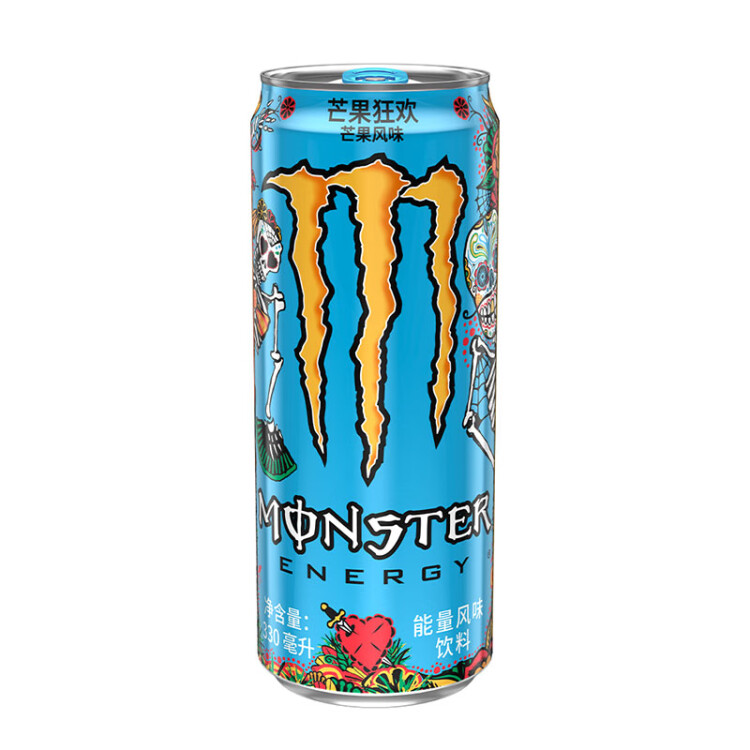 魔爪（Monster）可口可乐魔爪 Monster芒果味风味饮料能量饮料 330ml*12罐 整箱装 菜管家商品