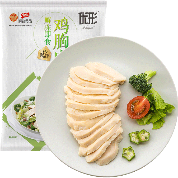 優(yōu)形 雞胸肉切片 蒸原味 6袋*100g冷凍 低脂高蛋白 輕食健身代餐 光明服務(wù)菜管家商品